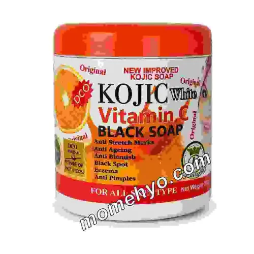 Kojic White Vitamin C Black Soap 500g