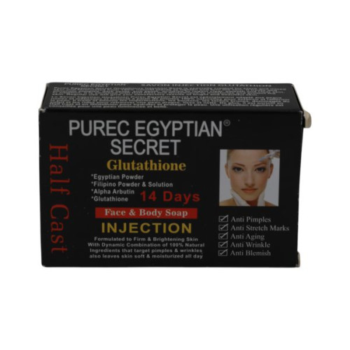 PUREC Egyptian Secret Glutathione Halfcast Injection Soap β Face and Body PUREC Egyptian Secret Glutathione Halfcast Injection Soap β Face and Body