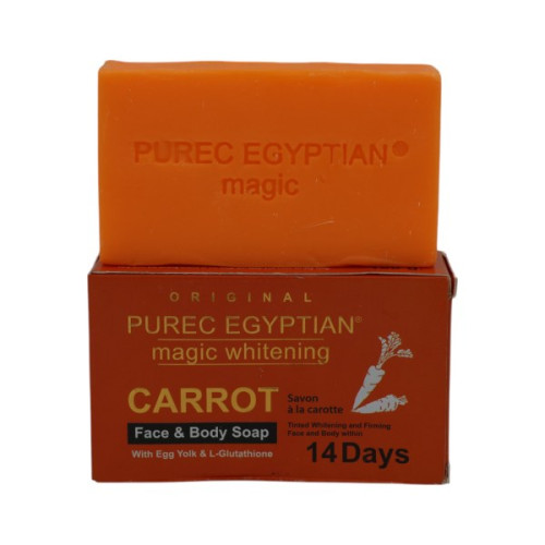 Purec Egyptian Magic Whitening Carrot Soap β Face & Body with L-Glutathione Purec Egyptian Magic Whitening Carrot Soap β Face & Body with L-Glutathione