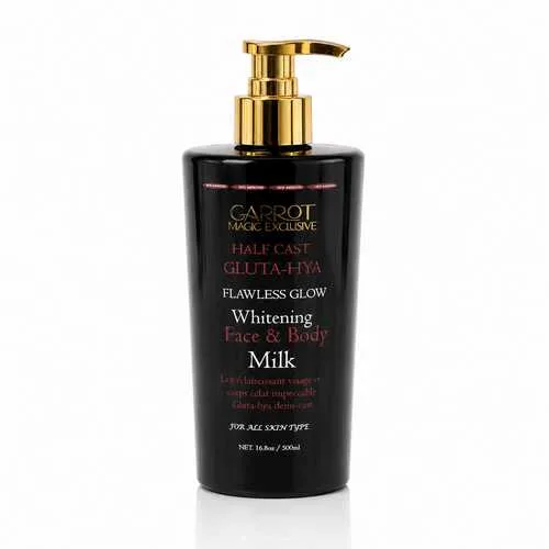 Carrot Magic Exclusive Half Cast Gluta-Hya Flawless Glow Whitening Face & Body Milk 500ml