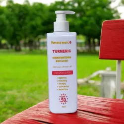 MC Express White Turmeric Strong Whitening Body Lotion 100% Turmeric with Honey + SPF 50 – Face and Body 400ml