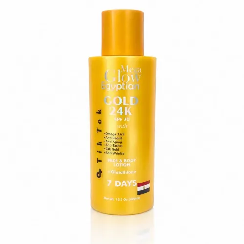 Mega Glow Egyptian Gold 24K SPF 30 Glutathione Face & Body Lotion 400ml