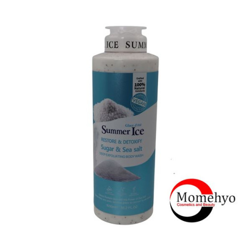 Summer Ice Restore & Detoxify Sugar and Salt Deep Exfoliating Body Wash – Renew, Smooth & Brighten Skin Naturally